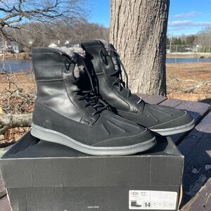 UGG Men's Black Leather Boots